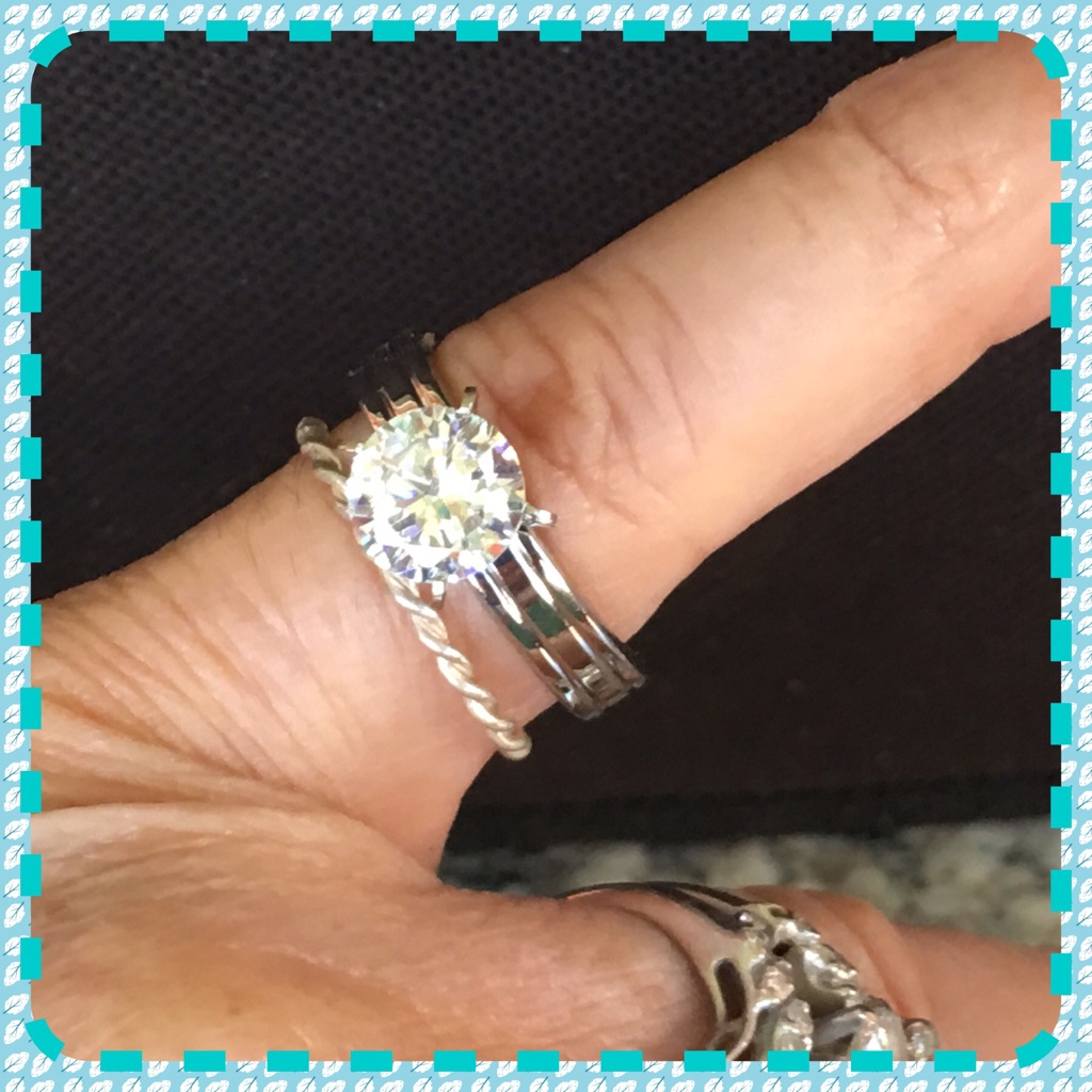 Adorable Solitaire Ring And A Thing Twisted Band All Sterling Silver